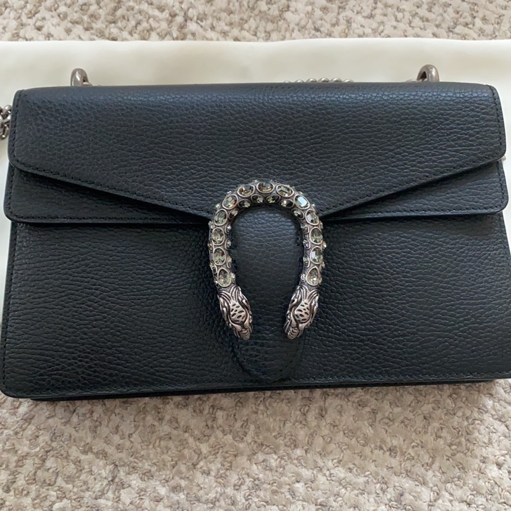 Gucci Dionysus Black Leather Bag